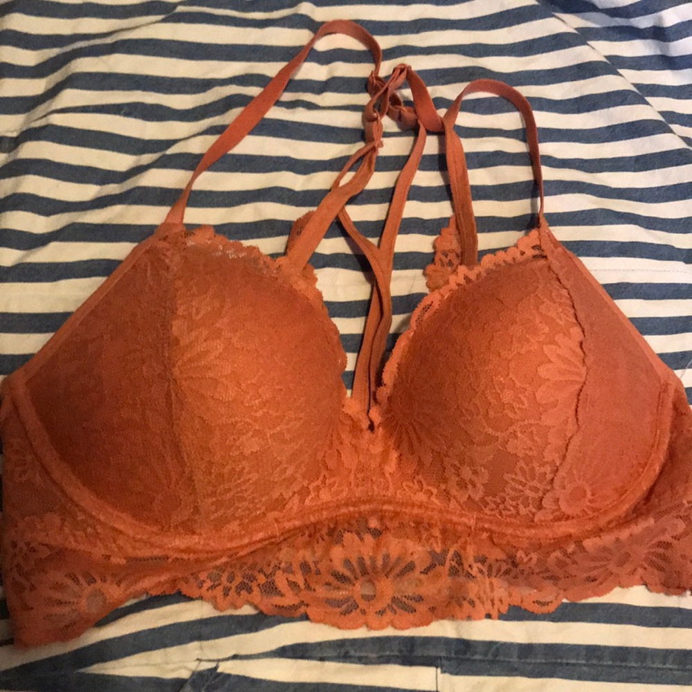 Orange Lace Medium Bralette VS PINK